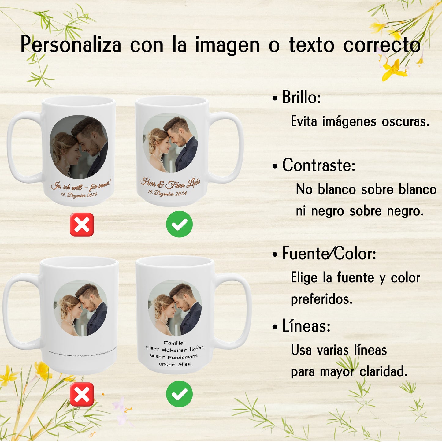 Personalisierte Tasse, ganz in Weiß, 440 ml, Geschenkidee mit Foto, Text oder Logo, Kreisdesign