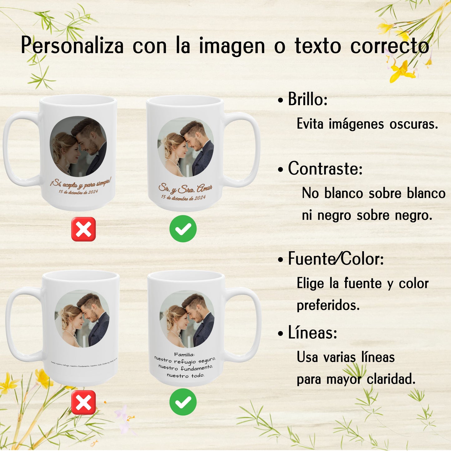 Custom Mug, 15oz All White Circle Design Ceramic Coffee Mug, Personalized Gift with Photo, Text or Logo