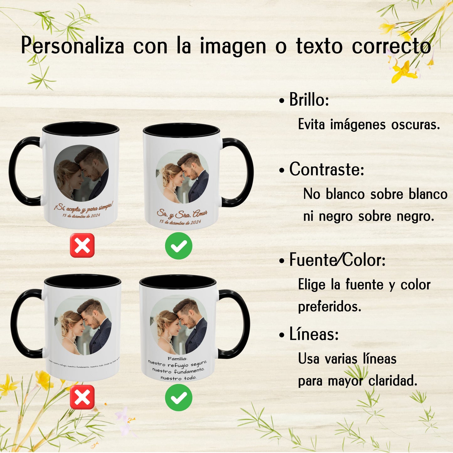 Custom Mug, 11oz White/Black Circle Design Ceramic Coffee Mug, Personalized Gift with Photo, Text or Logo