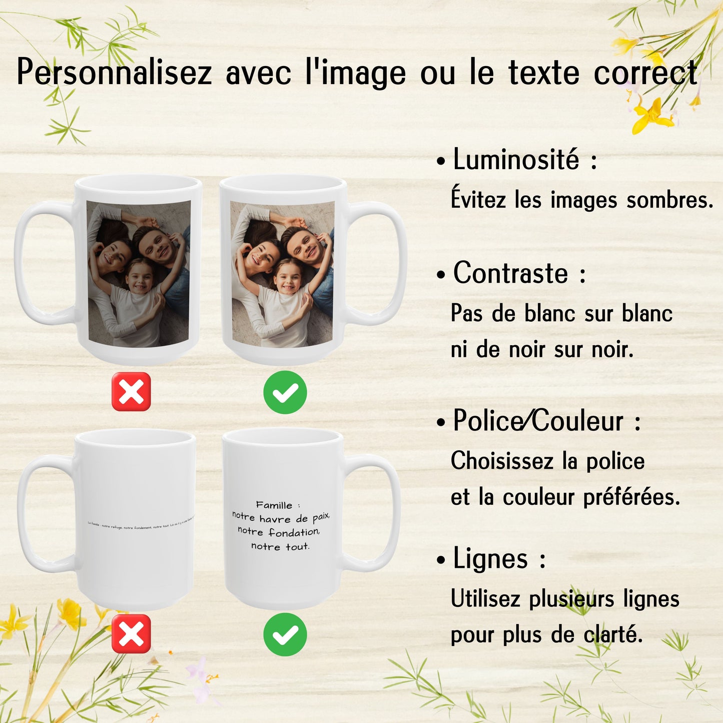 Benutzerdefinierte Tasse, 425 ml, ganz weiße quadratische Design-Keramik-Kaffeetasse, personalisiertes Geschenk mit Foto, Text oder Logo
