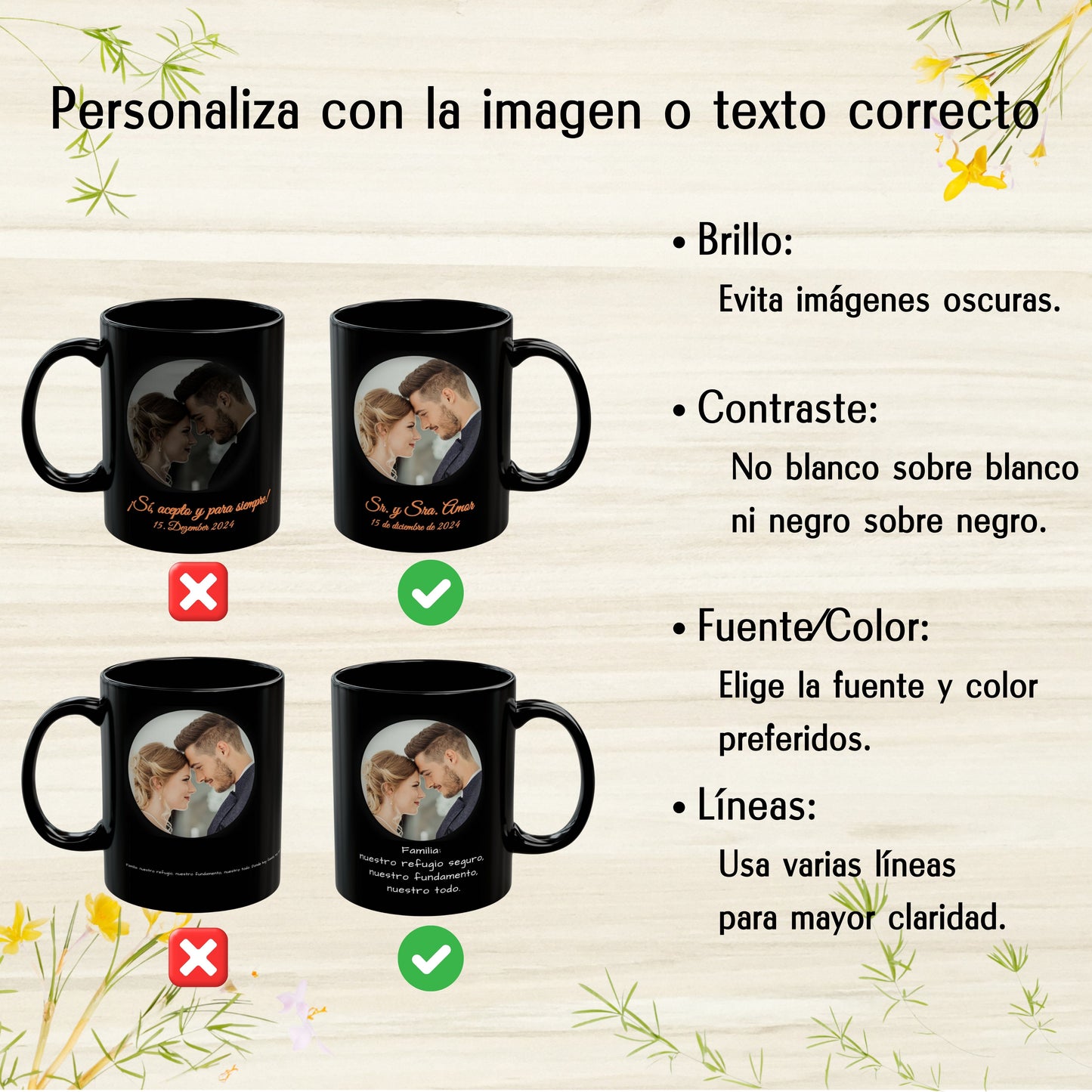 Personalisierte Tasse, 325ml Vollständig schwarz Kreisförmiges Design Keramik-Kaffeetasse, Personalisiertes Geschenk mit Foto, Text oder Logo