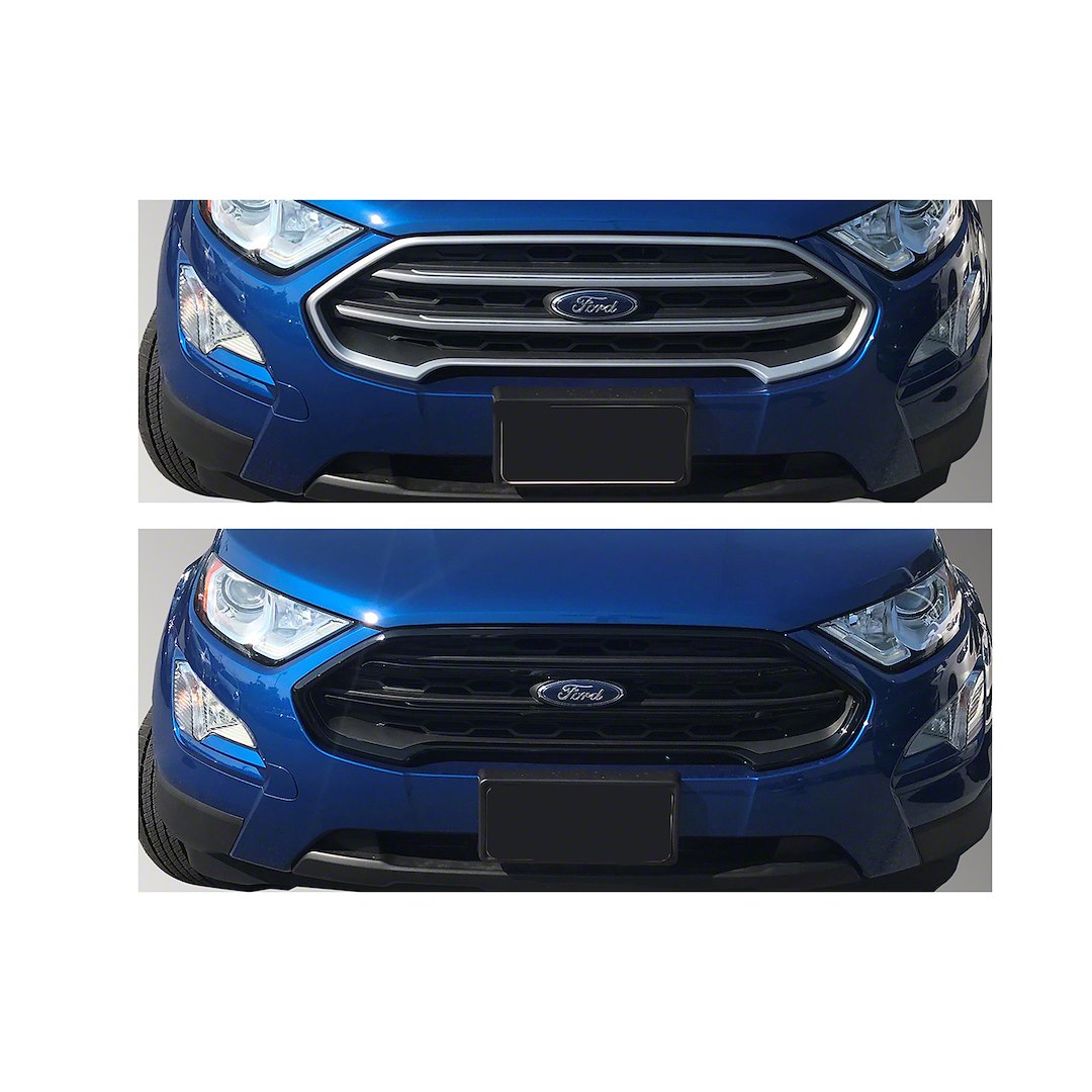 Black Horse Off Road GI492BLK Coast To Coast - Grille Insert; Tape-On Overlay; 3 Piece; Gloss Black; Plastic