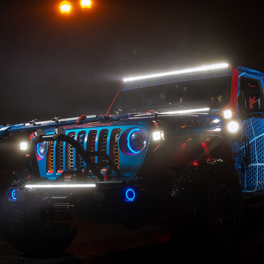 Race Sport Lighting LP20 RS - Light Bar; LoPro Series; LED; 20 Inch Length; White CREE Bulb; 90 Watt/ 10 To 30 Volt DC; 8500 Lumens; With Wiring Harness/ 2-Function Race Sport Switch And Amber Marker