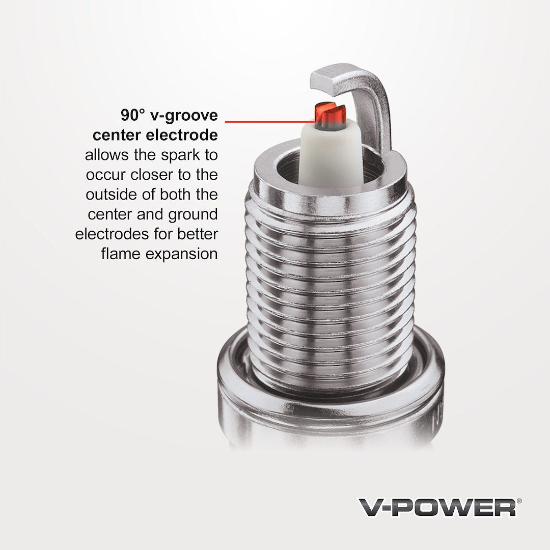 NGK 1273 Spark Plugs - Spark Plug; V-Power Spark Plug; BCPR5E-11; OE Replacement; Single