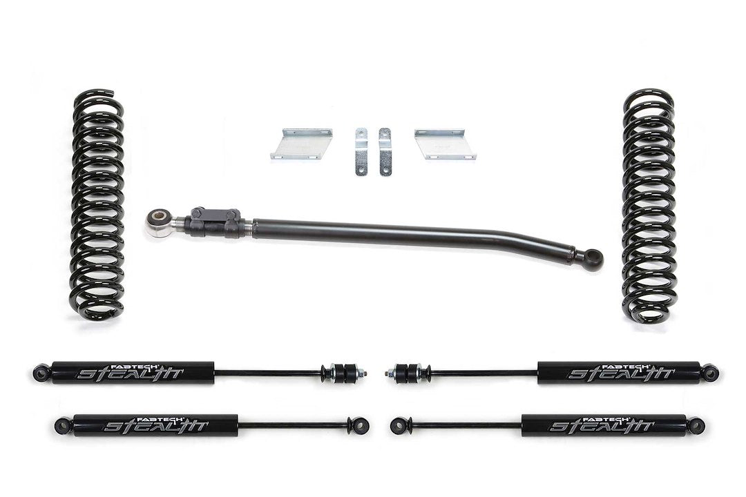 Fabtech K2376 Motorsports M - Leveling Kit Suspension; Stealth; 2-1/2 Inch Lift; Coil Springs; With Coil Springs/ Track Bar/ Front And Rear Stealth Shock Absorbers/ Installation Hardware