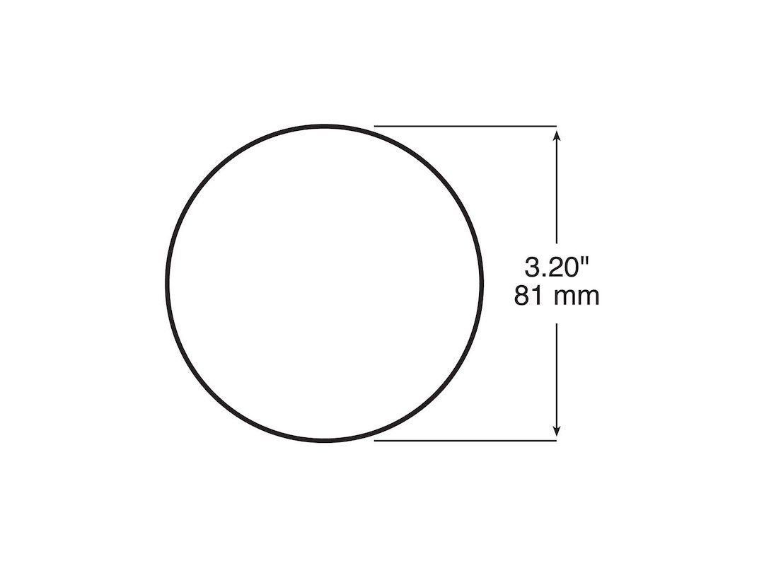 Peterson V475R Mfg. - Reflector; Quick Mount; Red Lens; 3-3/16 Inch Round; Without Housing; Adhesive Backing