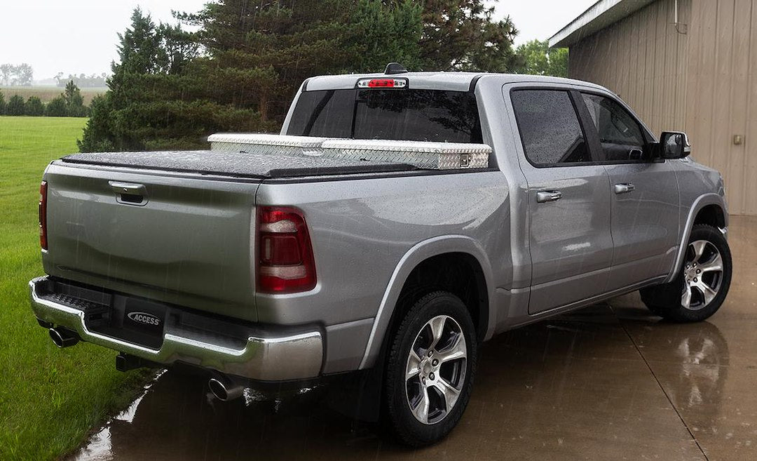 Generic 61399 ACCESS Covers - Tonneau Cover; Toolbox ®; Soft Roll-Up Hook And Loop; Low Profile; Black; Vinyl; Lockable Using Tailgate Handle Lock; Use With 19 To 21 Inch Length Over The Rail Tool Box