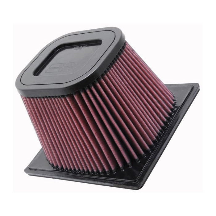 K&N E0776 K & N Filters E-0776 - Air Filter; FilterCharger®; Washable; Red; Cotton Gauze; Square Tapered; 10-15/16 Inch Base x 7-1/2 Inch Top Length x 9-15/16 Inch Base x 6-1/2 Inch Top Width x 6-7/8 Inch Height; Black Top