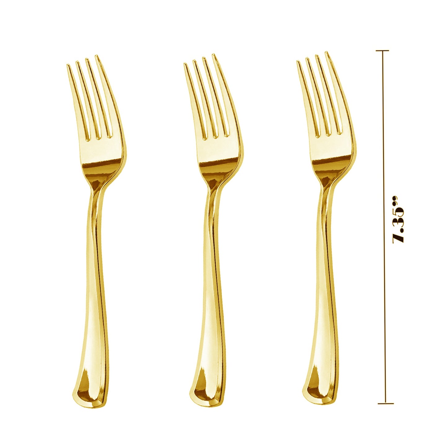 JL Prime 280 Piece Gold Plastic Forks Bulk Set, Gold Plastic Cutlery Set, Heavy Duty Utensils for Party & Wedding, Disposable Gold Flatware, Gold Plastic Forks 280 Pack