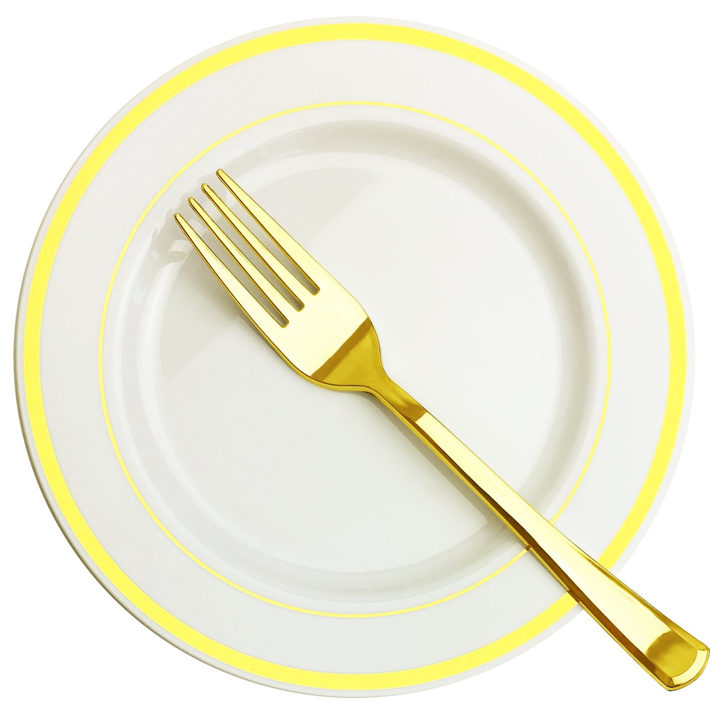 JL Prime 100 Piece Gold Plastic Forks Bulk Set, Gold Plastic Cutlery Set, Heavy Duty Utensils for Party & Wedding, Disposable Silver Flatware, Silver Plastic Forks 100 Pack