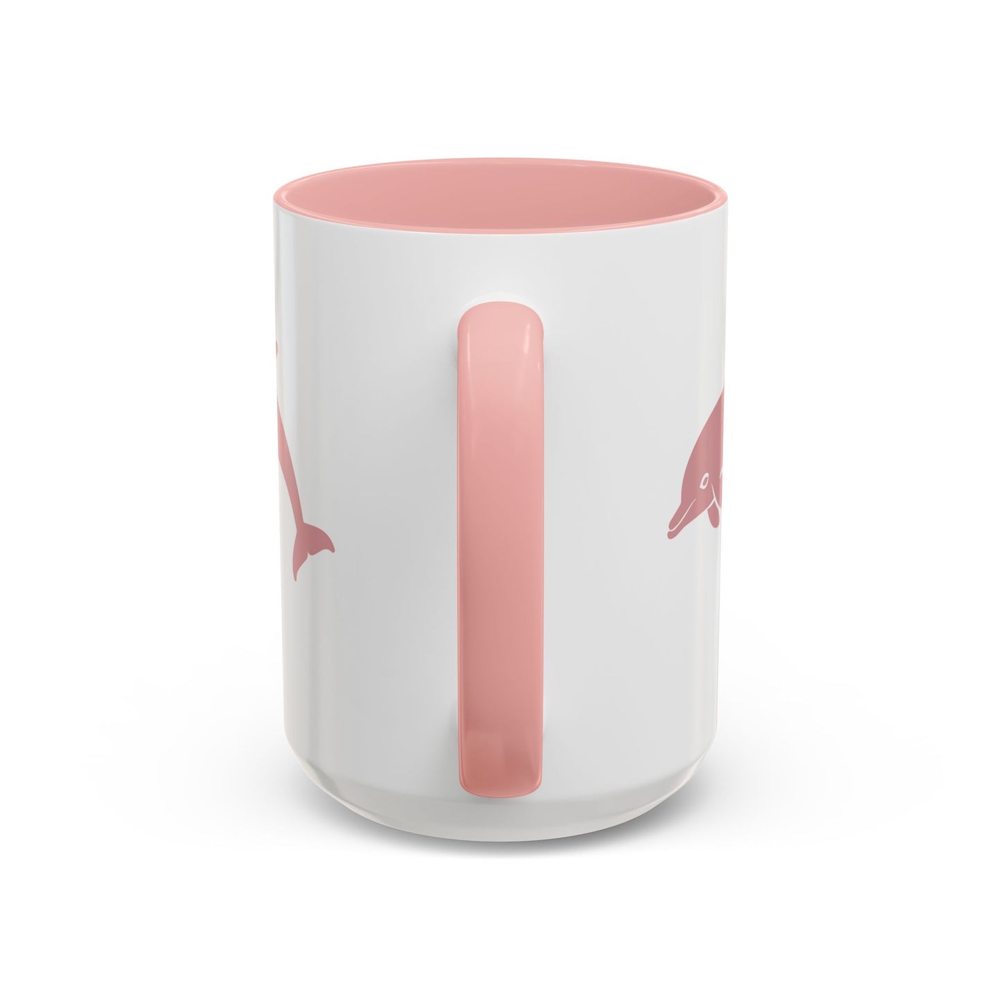 Pink Mug, Personalized Mug, Ceramic Accent Mug with C-Shaped Handle and Two Tone Options , Available in 11 or 15oz