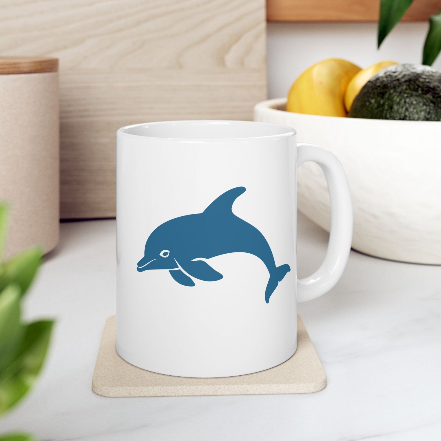 Personalized Ceramic Coffee Mug with Cute Blue Whale Design - BPA & Lead-Free, Dishwasher & Microwave Safe, Eco-Friendly