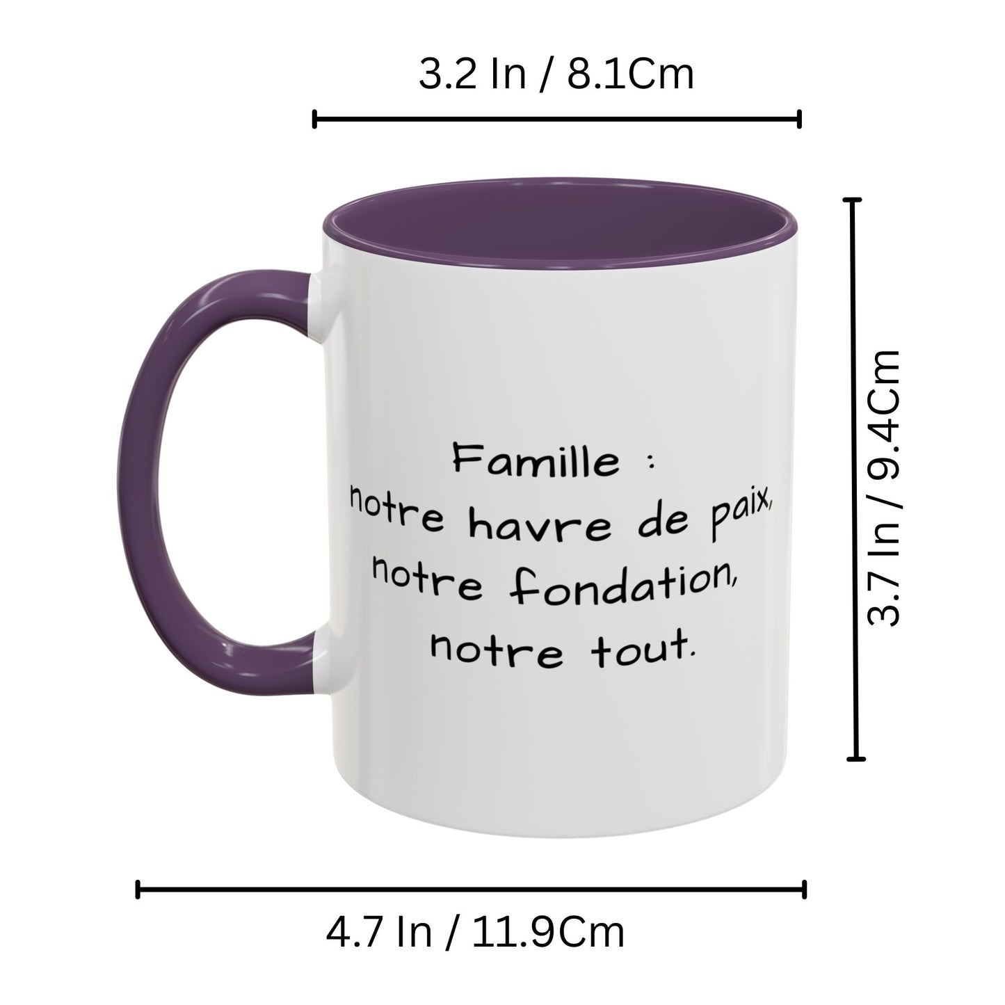 Custom Mug, 325ml White/Purple Square Design Ceramic Coffee Mug, Personalized Gift with Photo, Text or Logo
