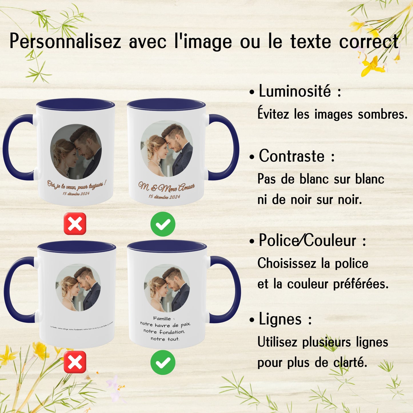 Personalisierte Tasse, 325ml weiß/blaues Kreis-Design Keramik-Kaffeetasse, personalisiertes Geschenk mit Foto, Text oder Logo