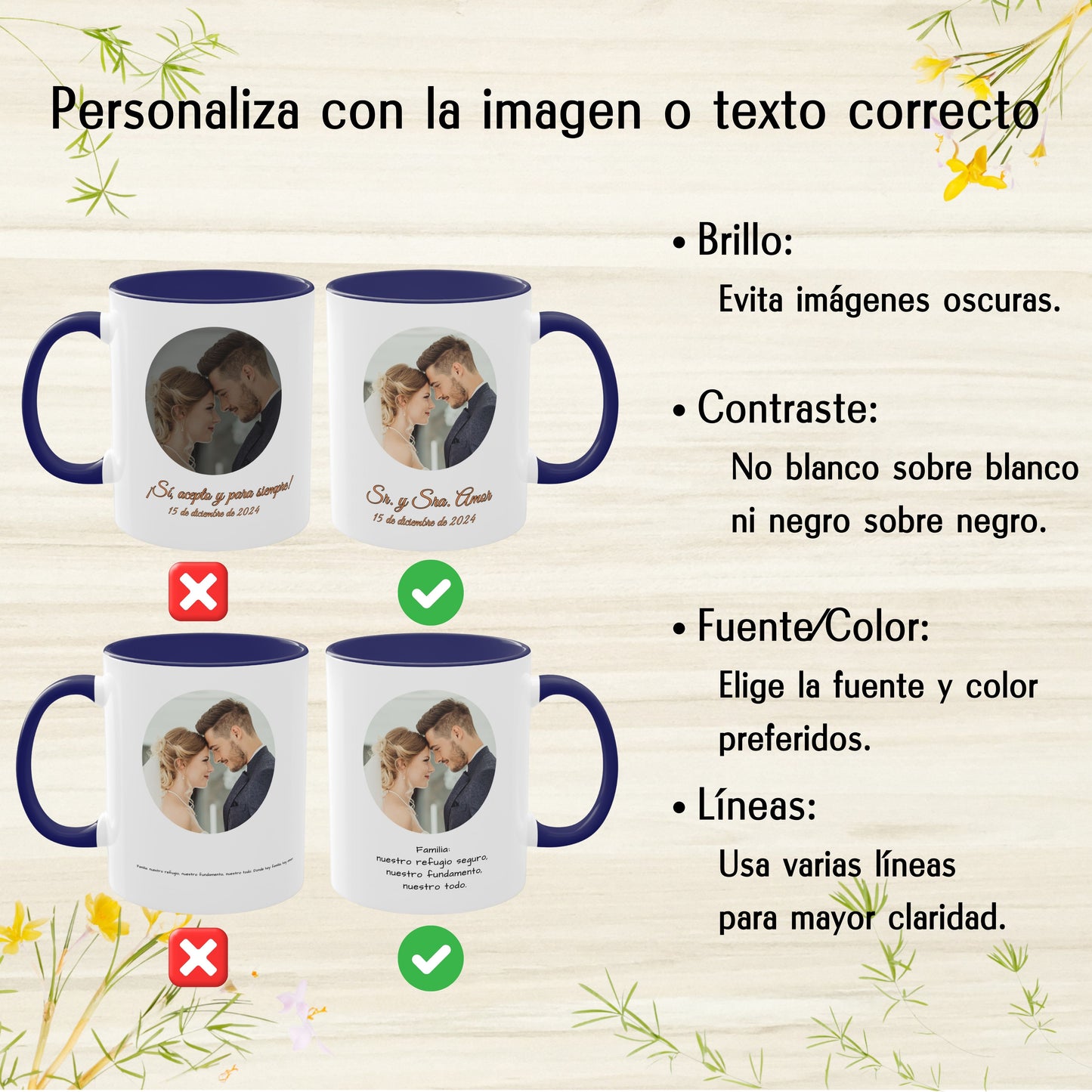 Taza personalizada, 325ml Blanco/azul Diseño circular Cerámica Taza de café, Regalo personalizado con foto, texto o logo