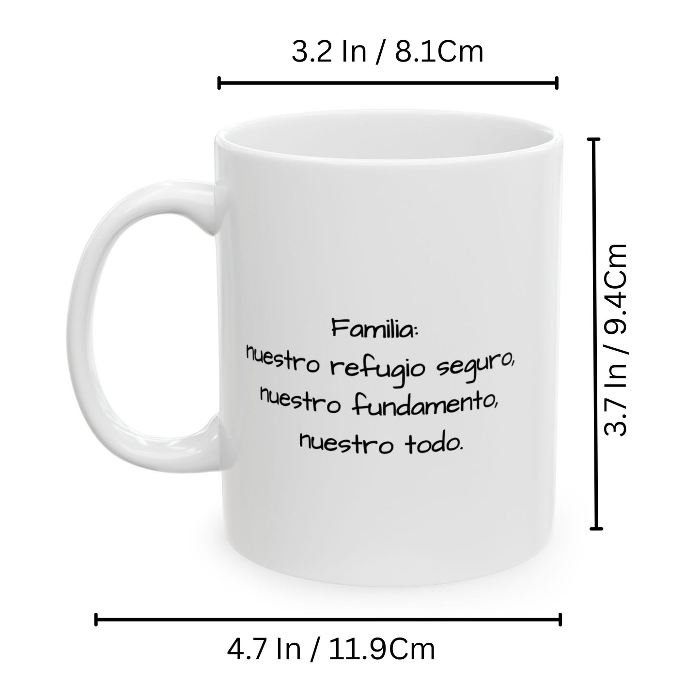 Tasse personnalisée, 325ml Tout blanc Design carré Céramique Tasse à café, Cadeau personnalisé avec photo, texte ou logo