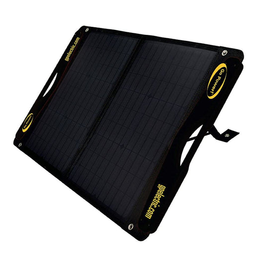 Go Power DuraLite 100-Watt Solar Panel with 30-Amp PWM Charge Controller, Foldable, High-Efficiency Monocrystalline Cells, Expandable to 300-Watt, Ideal for Camping, RVs, Campers, ATVs, Boats - Black, GP-DURALITE-100