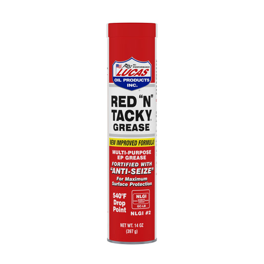 Lucas Oil 10005 Red "N" Tacky Grease - 14 oz Cartridge (Pack of 30)