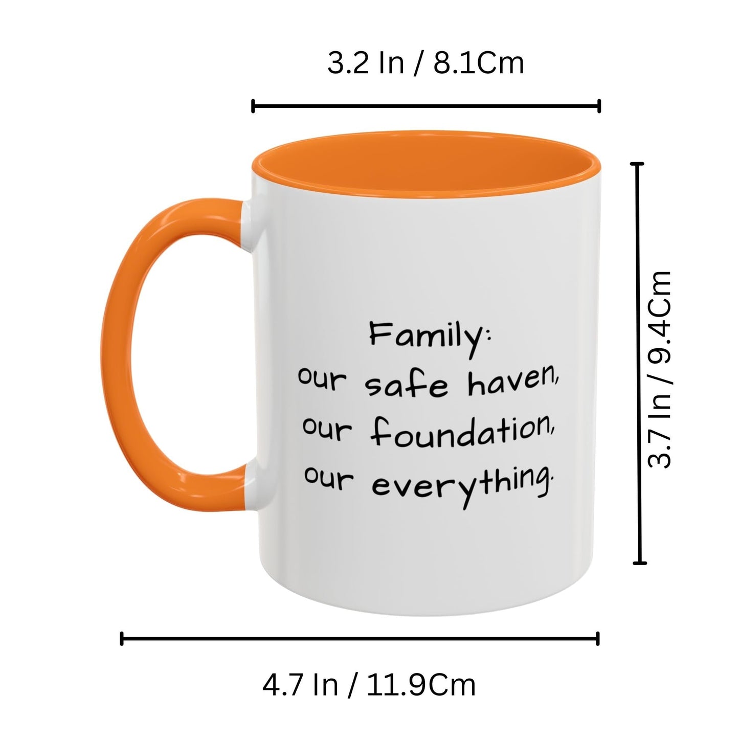 Custom Mug, 11oz White/Golden Yellow Square Design Ceramic Coffee Mug, Personalized Gift with Photo, Text or Logo