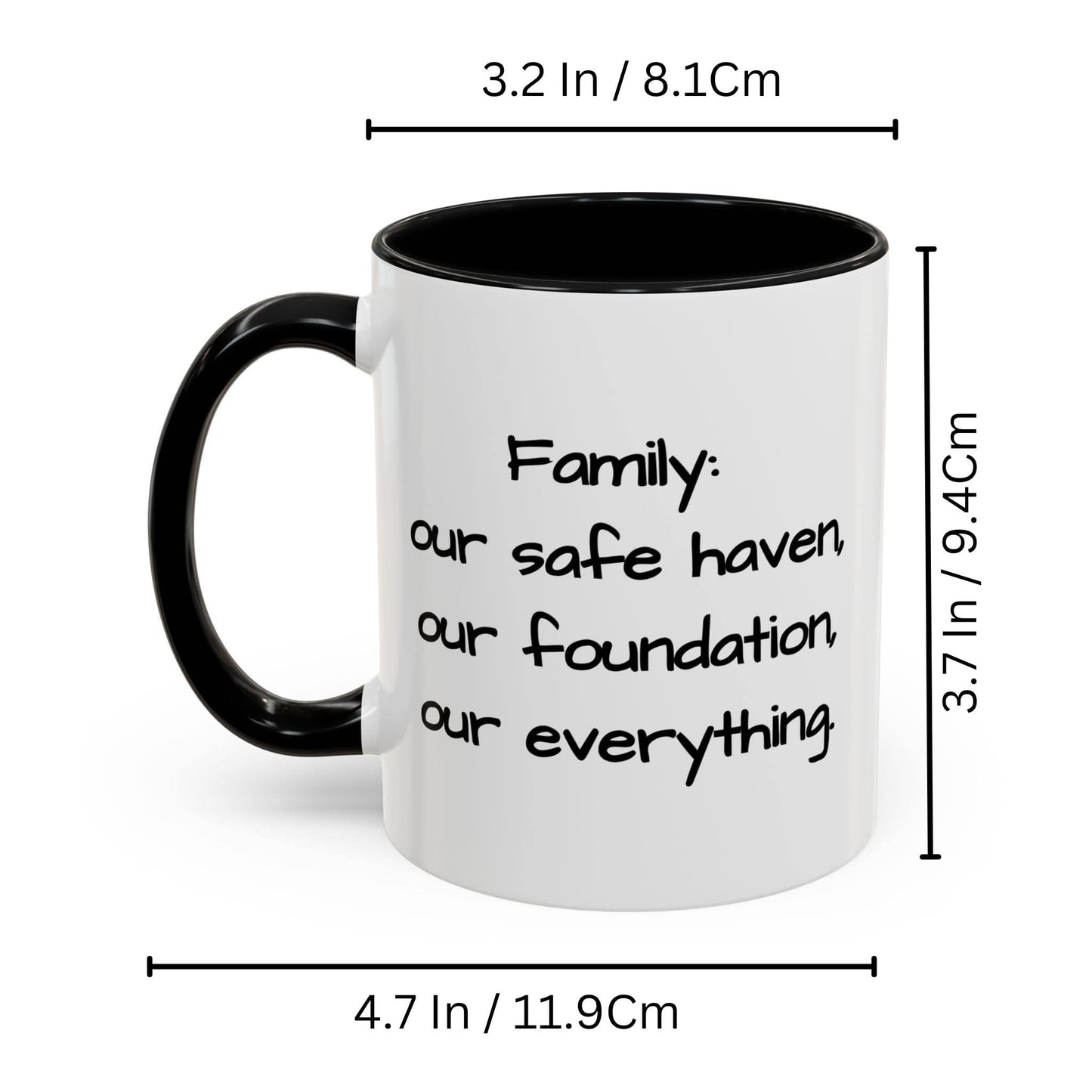 Custom Mug, 11oz White/Black Square Design Ceramic Coffee Mug, Personalized Gift with Photo, Text or Logo