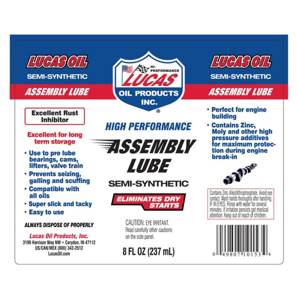 Lucas Oil LUCA10153 Assembly Lube - 8 oz (Pack of 12)
