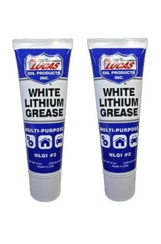 Lucas Oil 10533 White Lithium Grease - 8 oz Squeeze Tube (Pack of 2)