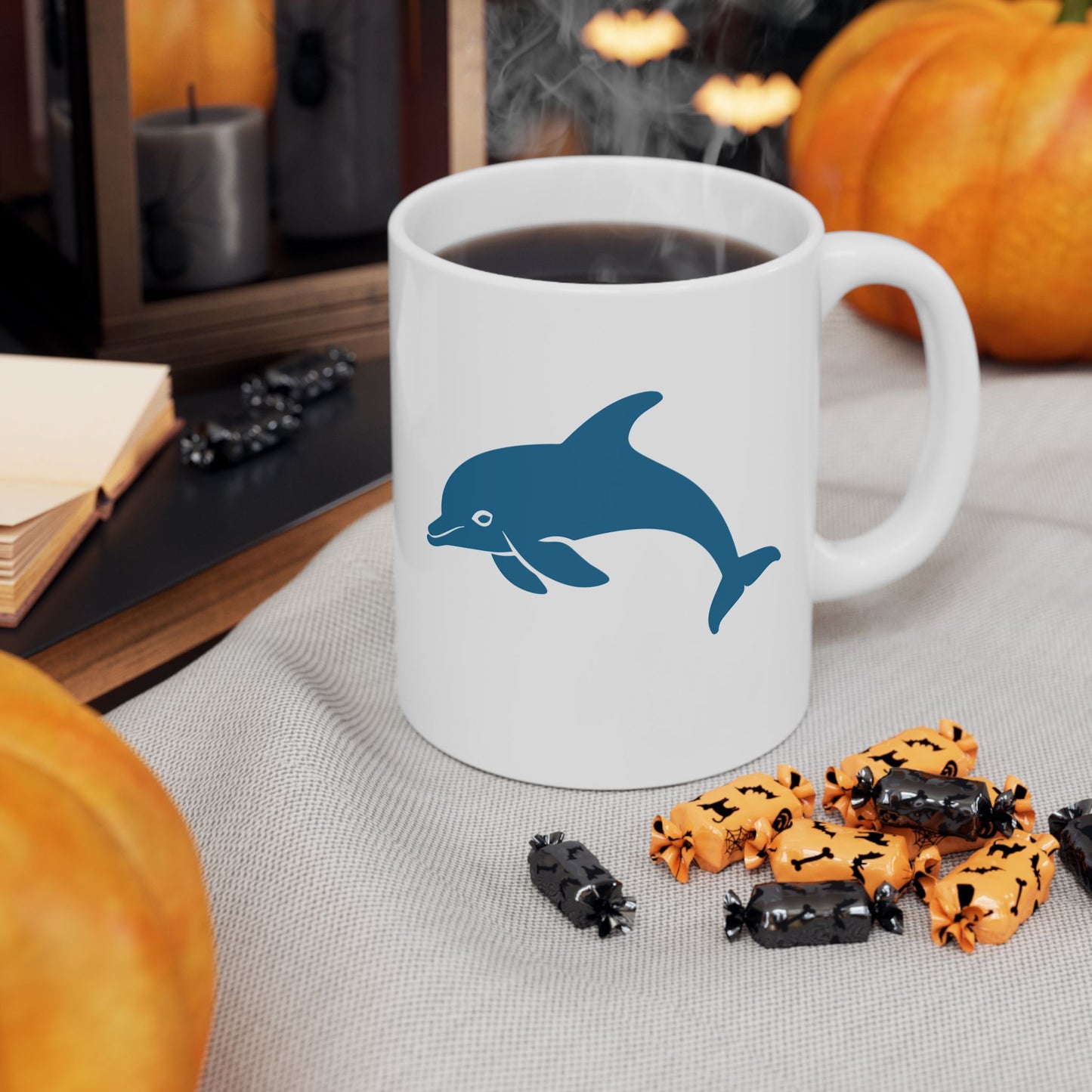 Personalized Ceramic Coffee Mug with Cute Blue Whale Design - BPA & Lead-Free, Dishwasher & Microwave Safe, Eco-Friendly