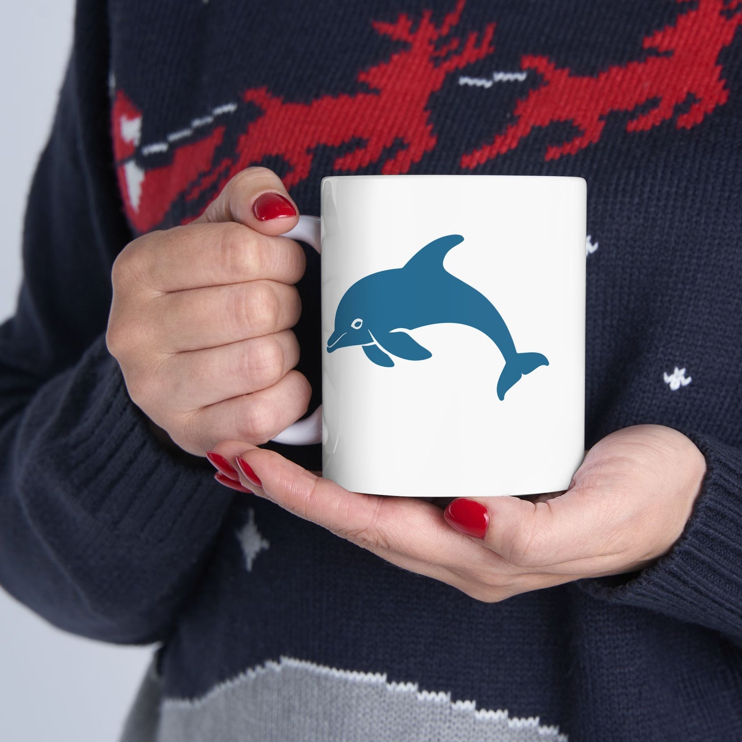 Personalized Ceramic Coffee Mug with Cute Blue Whale Design - BPA & Lead-Free, Dishwasher & Microwave Safe, Eco-Friendly