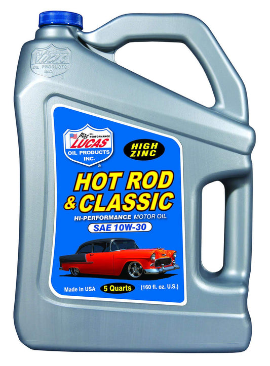 Lucas Oil 10679 Hot Rod & Classic Car SAE 10W-30 Motor Oil - 5 Quart (Pack of 3)