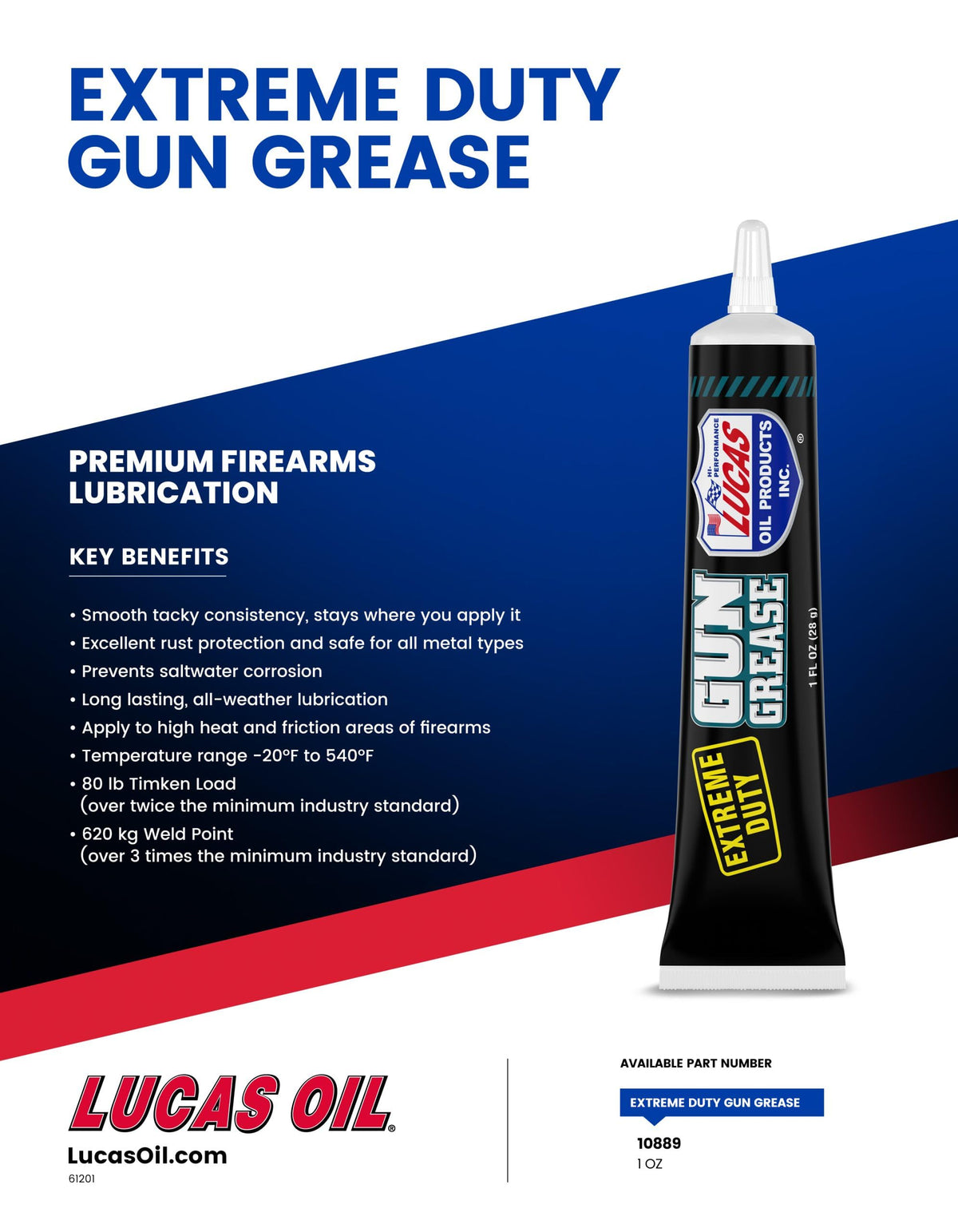 Lucas Oil 10889 Extreme Duty Grease Gun - 1 oz