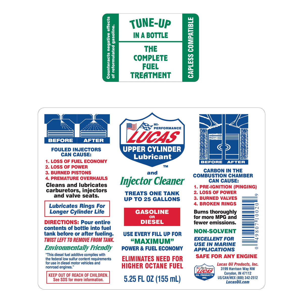 Lucas Oil 10020 Upper Cylinder Lube/Fuel Treatment - 5.25 fl oz