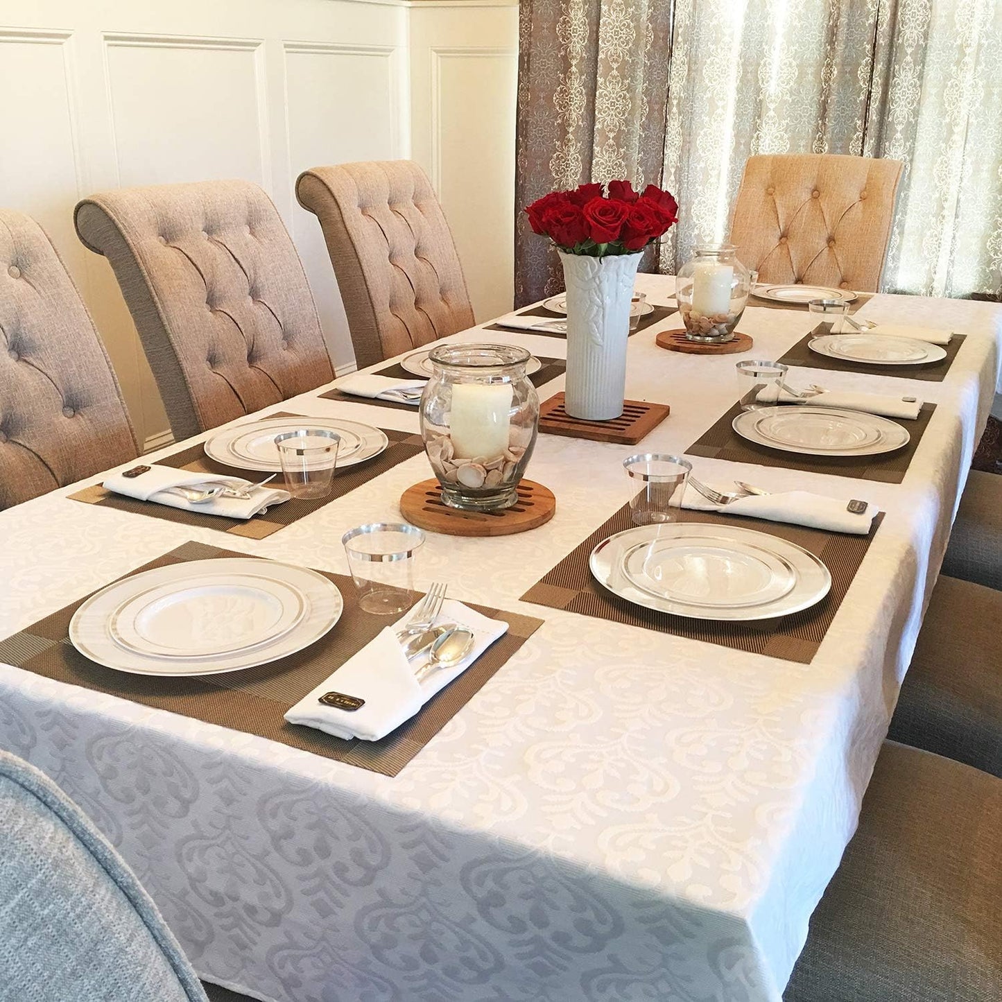 JL Prime 300 Silver Plastic Silverware Set, Silver Plastic Cutlery Set, Heavy Duty Utensils for Party & Wedding Disposable Silver Flatware, 100 Plastic Forks, 100 Plastic Spoons, 100 Plastic Knives