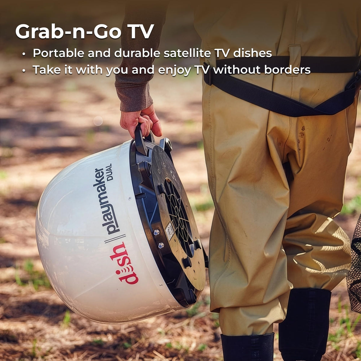 Winegard PL-8000 Dish Playmaker Dual - Automatic Satellite Antenna with Dual Receiver Support for PL-70LR - RV, Camping, Tailgating, Outdoor, TV Connectivity - High-Performance Outdoor - White