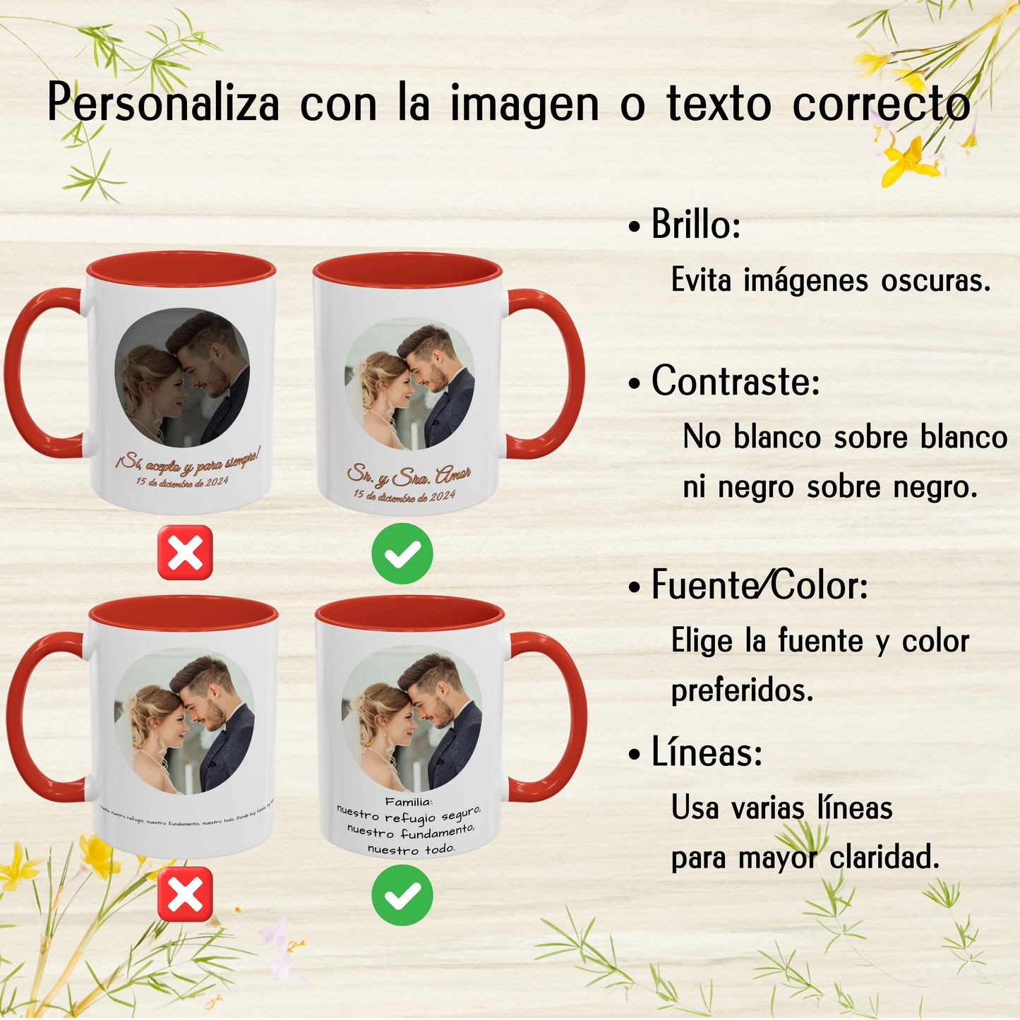 Taza personalizada, 325ml Blanco/rojo Diseño circular Cerámica Taza de café, Regalo personalizado con foto, texto o logo