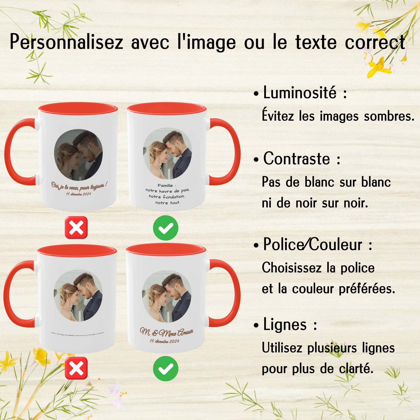 Benutzerdefinierte Tasse, 325 ml weiße/rote Kreismuster Keramik-Kaffeetasse, personalisiertes Geschenk mit Foto, Text oder Logo
