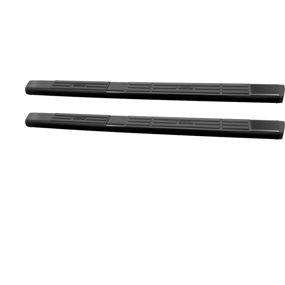Westin 226025 Automotive 22-6025 - Nerf Bar; Premier; With Step Pads; 6 Inch Oval Straight; Powder Coated; Black; Steel; With Plastic End Caps; Rocker Panel Mount; Requires Mounting Bracket Depending On Application Only If Listed