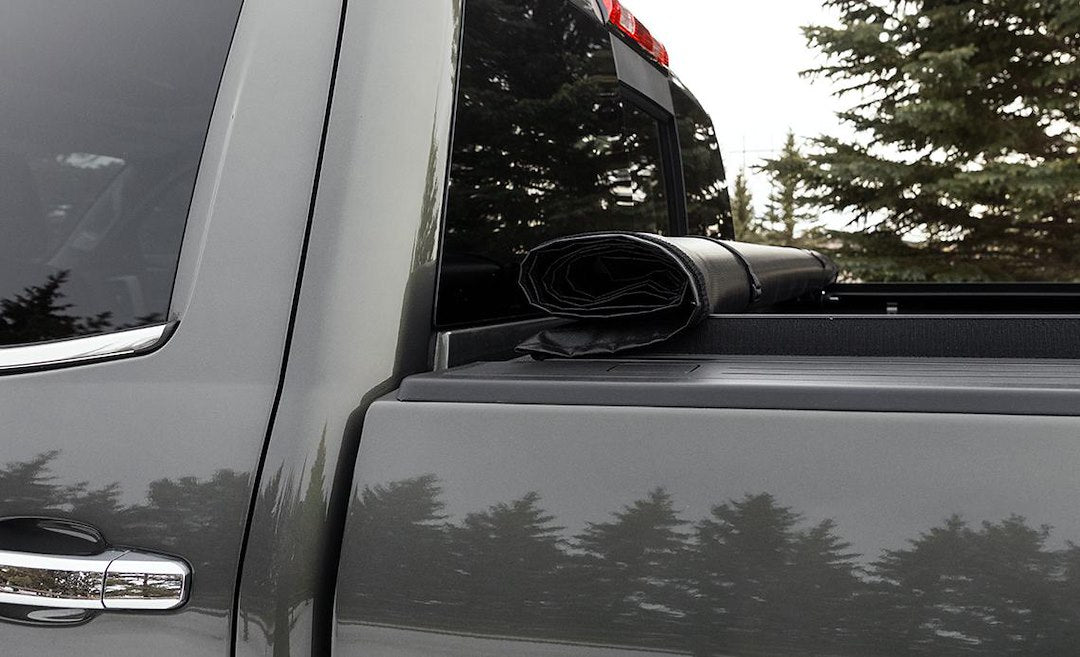 ACI 15349 ACCESS Covers  - Tonneau Cover; Original; Soft Roll-Up Hook And Loop; Standard Profile; Black; Vinyl; Lockable Using Tailgate Handle Lock; Not Compatible With Tool Box; With Nylon Straps And Clamps