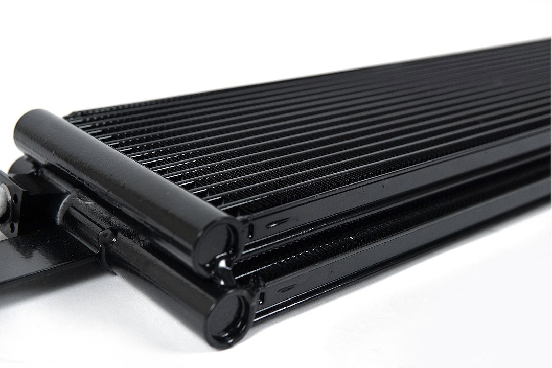 CSF 8183 Fluid Cooler; For Transmission Fluid; 30 Inch Length x 9 Inch Height x 4 Inch Depth; Dual Core; 15 Row Rear Core/ 12 Row Front Core; OEM Style Quick Connect Inlet; OEM Style Quick Connect Outlet; Drop-In Fitment
