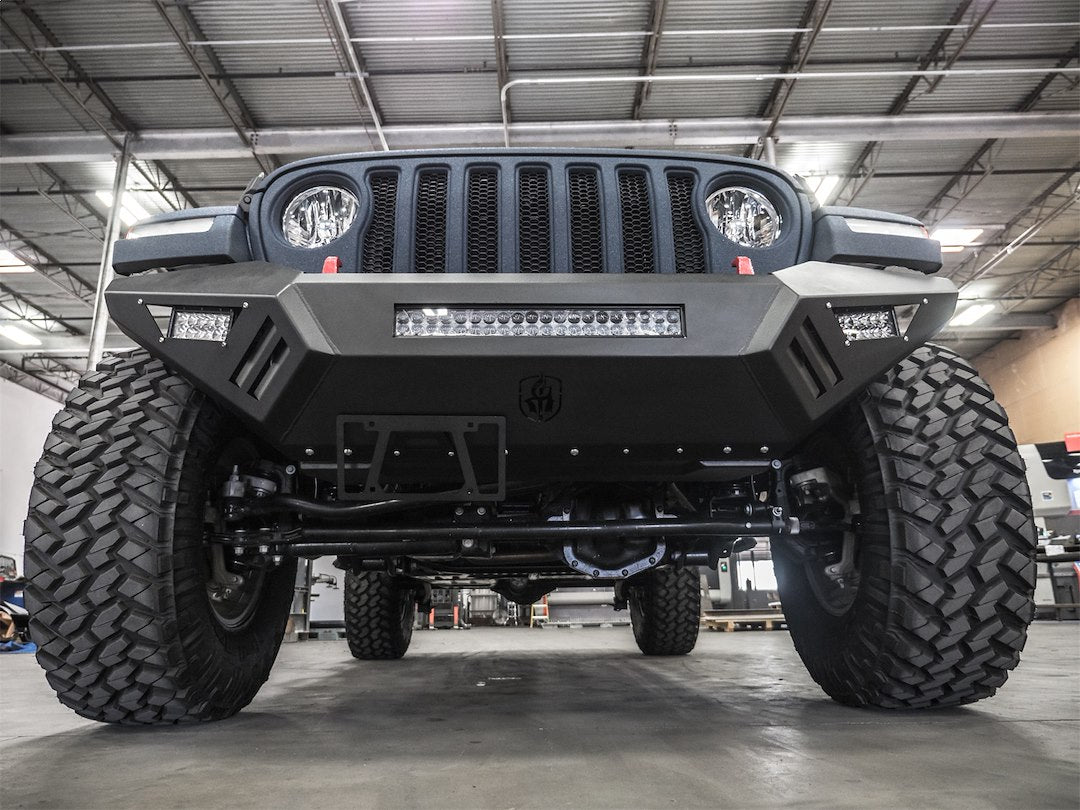 Road Armor 5183XFSPB Skid Plate; SPARTAN™; Bumper; Powder Coated; Satin Black; Steel