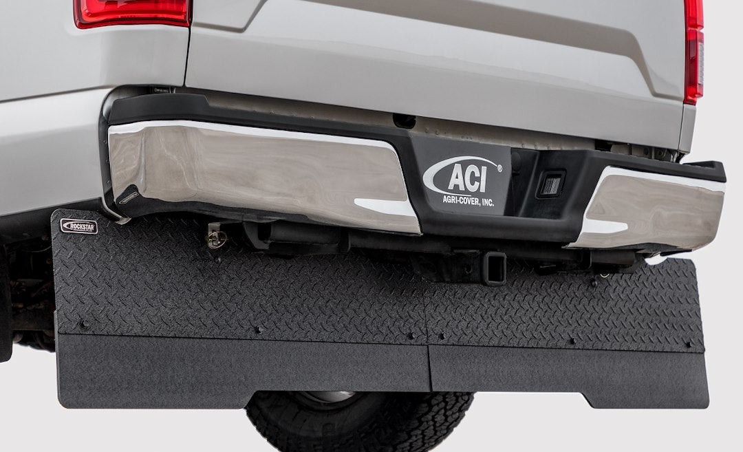 ACI H1040049 ACCESS Covers  - Mud Flap; Rockstar; Direct-Fit; Single; Flat; Without Logo; Diamond Mist; Black; Composite Rubber; Screw On; With Anti-Sail Brackets; With Corrosion Resistant Frame