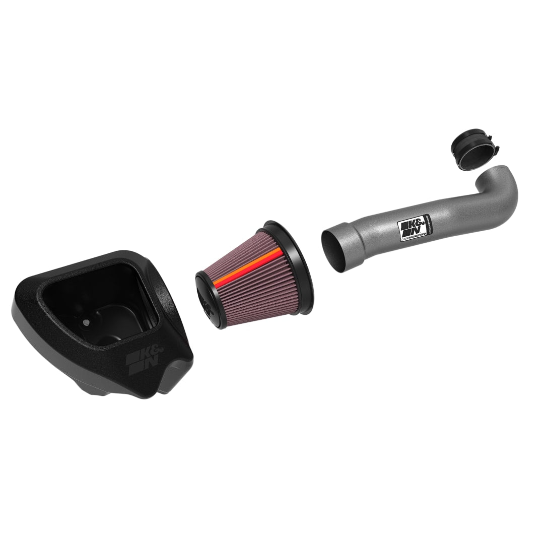 K&N 701566 K & N Filters 70-1566 - Cold Air Intake; NextGen; Silver Aluminum Tube; Red Filter; With Heat Shield