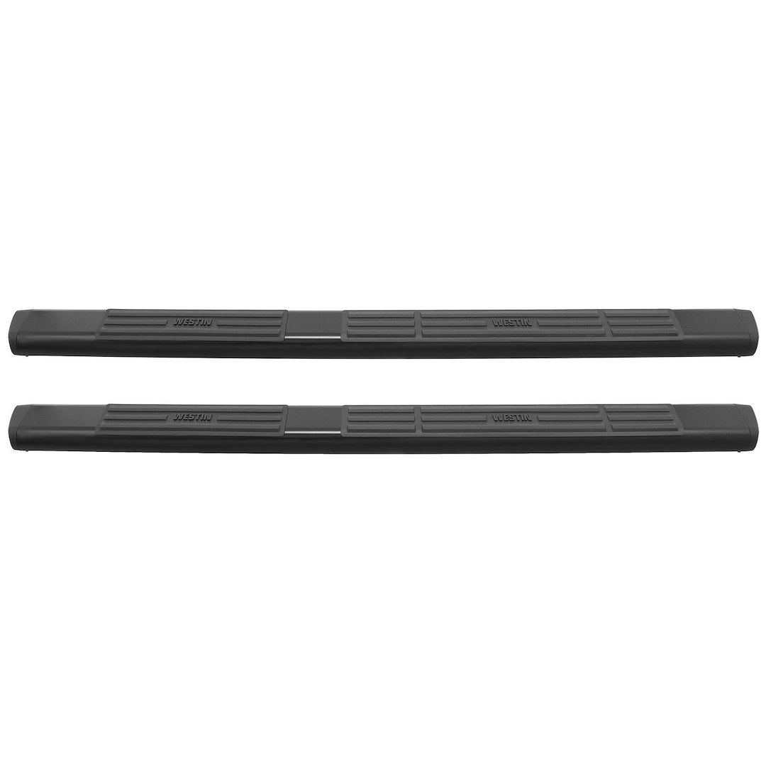 Westin 226025 Automotive 22-6025 - Nerf Bar; Premier; With Step Pads; 6 Inch Oval Straight; Powder Coated; Black; Steel; With Plastic End Caps; Rocker Panel Mount; Requires Mounting Bracket Depending On Application Only If Listed
