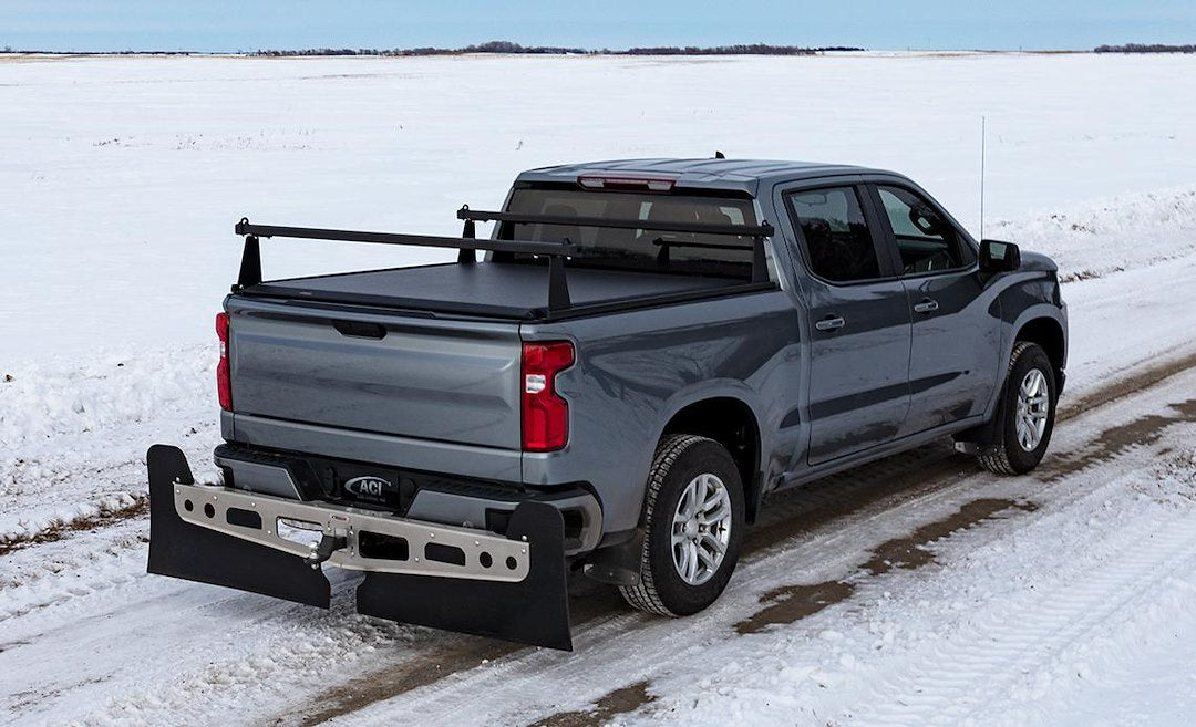 EZ Wheeler F4010092 ACCESS Covers  - Ladder Rack; ADARAC M-Series; 500 Pound Capacity; Stake Pocket Mount; Direct-Fit; 12 Inch Height; Aluminum; Matte Black