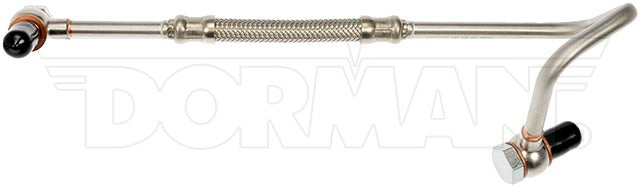 Dorman 667509 (OE Solutions) 667-509 - Turbocharger Oil Feed Line; OE Solutions™; OE Replacement; Aluminum; 11 Inch Length; With Two Banjo Bolt And Washers