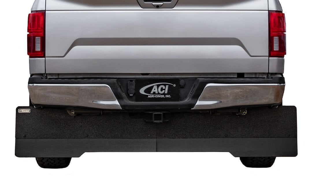 ROCKSTAR H1010049 ACCESS Covers  - Mud Flap; ; Direct-Fit; Single; Flat; With Logo; Diamond Mist; Black; Composite Rubber; Screw On; With Anti-Sail Brackets; With Corrosion Resistant Frame