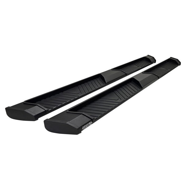 Westin 2464125 Automotive 24-64125 - Running Board; AT6 Series; Powder Coated; Textured Black; Aluminum; Unlighted; Rocker Panel Mount; With Black End Caps/ Bracket Covers/ Mounting Brackets And Hardware