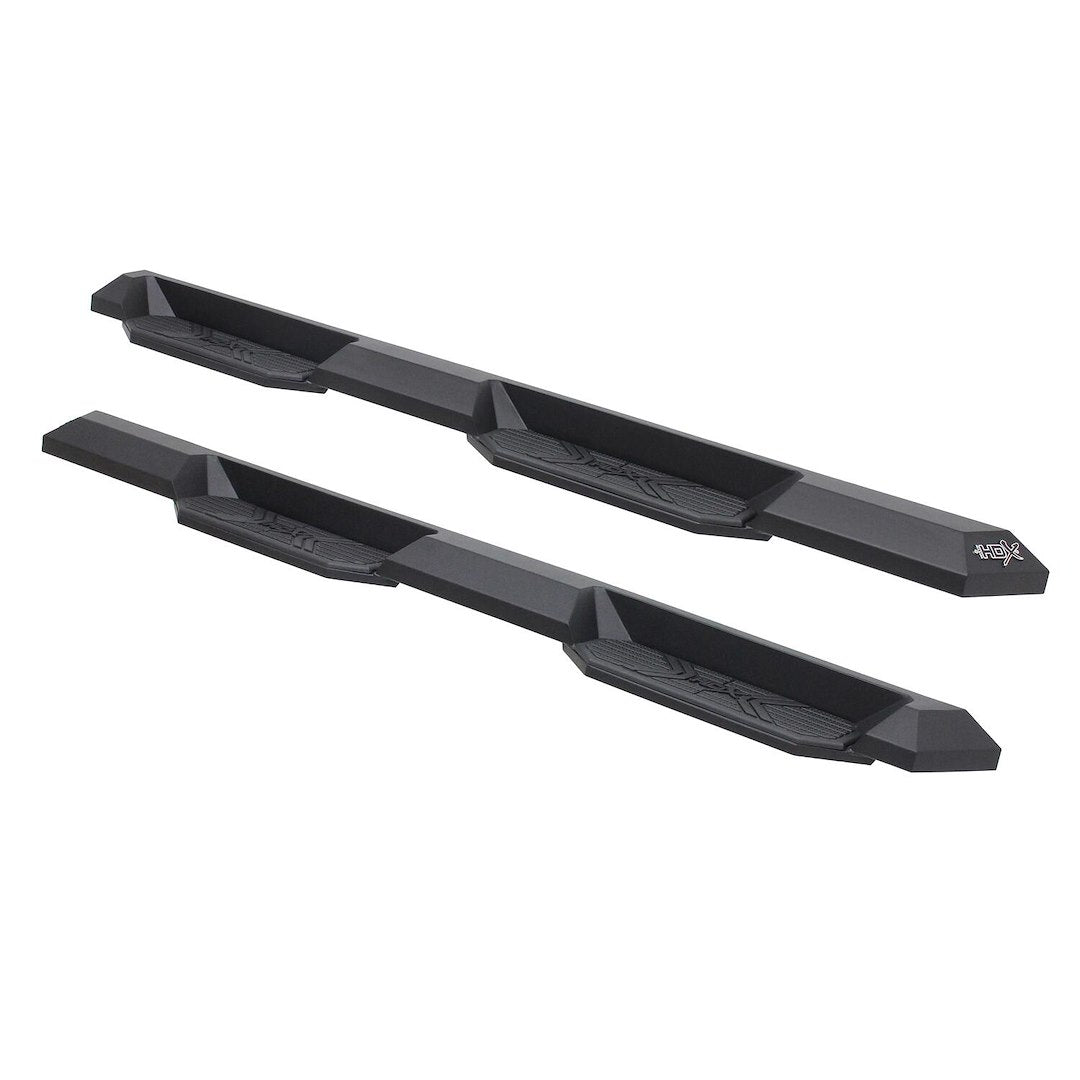 Westin 5624075 Automotive 56-24075 - Nerf Bar; HDX Xtreme; With Step Pads; 3 Inch Square Straight; Textured Powder Coat; Black; Steel; With Welded End Caps; Rocker Panel Mount
