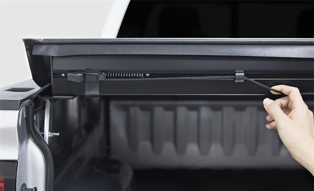 Access 61339 Covers  - Tonneau Cover; Toolbox ®; Soft Roll-Up Hook And Loop; Low Profile; Black; Vinyl; Lockable Using Tailgate Handle Lock; Use With 19 To 21 Inch Length Over The Rail Tool Box