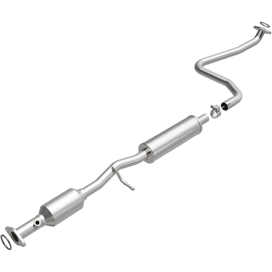 MagnaFlow Exhaust Products 280117 Magnaflow 48 State Converter  - Catalytic Converter; OEM Grade; Stainless Steel Case; Single Bolt-On Inlet; Single Bolt-On Outlet; 82-3/4 Inch Overall Length; With 2 Crush Ring Gasket/ 1-3/4 In Band Clamp/ Hangers