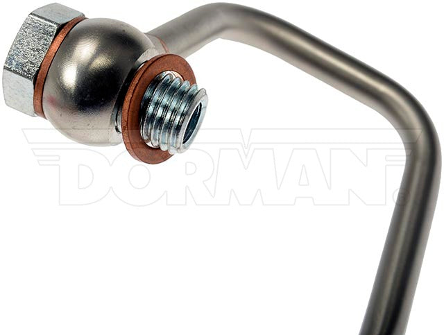 Dorman 667509 (OE Solutions) 667-509 - Turbocharger Oil Feed Line; OE Solutions™; OE Replacement; Aluminum; 11 Inch Length; With Two Banjo Bolt And Washers